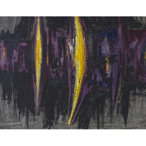 1295 - M Robson, oil on canvas, abstract composition, 1964, 24