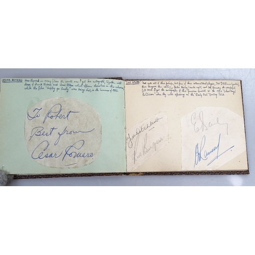 109 - An autograph album, including signatures of David Niven, and Cesar Romero