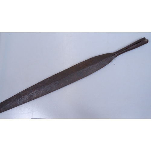 63 - An African spear tip, length 27