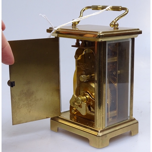 93 - A Bayard French brass-cased 8-day carriage clock