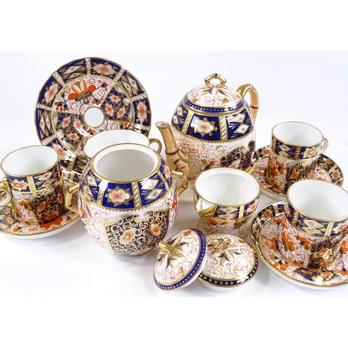25 - A late Victorian gilded Imari pattern coffee service by Sandbach & Co of Manchester