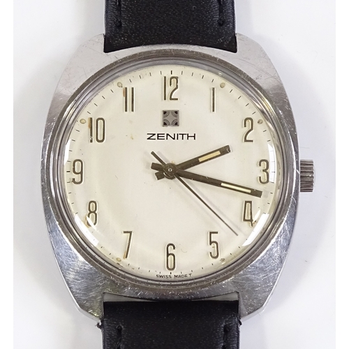 A Vintage Zenith Mechanical wrist watch stainless steel case