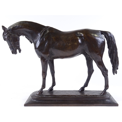 63 - Alexander Phimister Proctor (American 1862 - 1950), bronze sculpture, Arabian stallion, length 45cm,... 