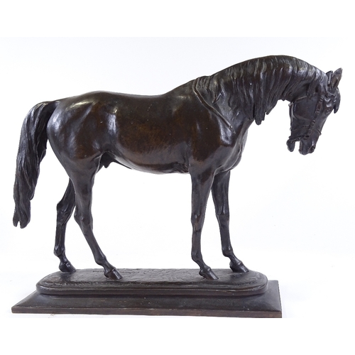 63 - Alexander Phimister Proctor (American 1862 - 1950), bronze sculpture, Arabian stallion, length 45cm,... 