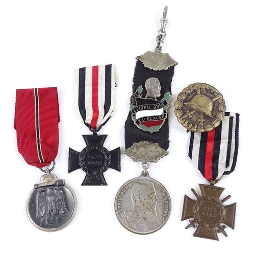 80 - A group of medals, including Prussia Frederick III medal 1888, 2 German First War Cross of Honour me... 