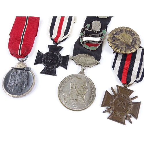 80 - A group of medals, including Prussia Frederick III medal 1888, 2 German First War Cross of Honour me... 