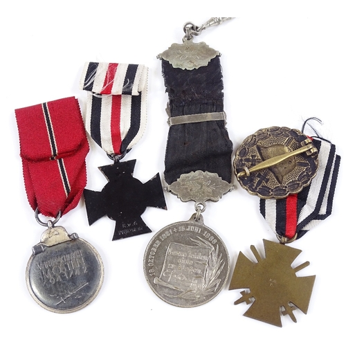 80 - A group of medals, including Prussia Frederick III medal 1888, 2 German First War Cross of Honour me... 