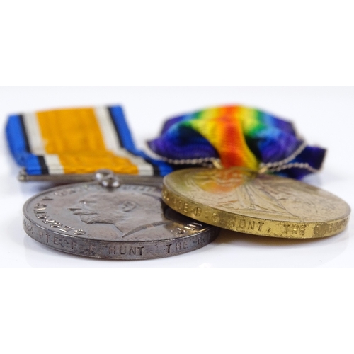 86 - A trio of First War medals to 4464 Pte F G Hunt, The Queen's Regiment