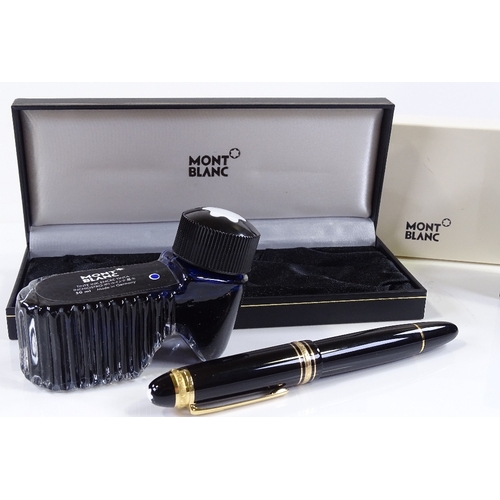 92 - A Mont Blanc Meisterstuck 75th Anniversary Edition fountain pen, boxed with ink