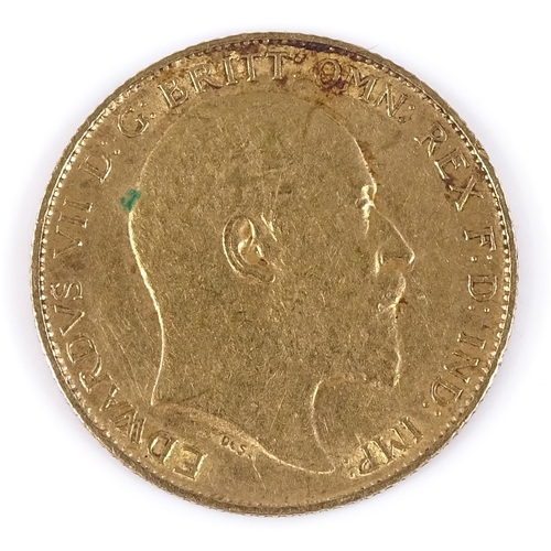 93 - A 1907 gold half sovereign