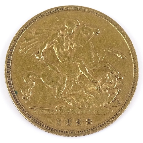 94 - An 1898 gold half sovereign