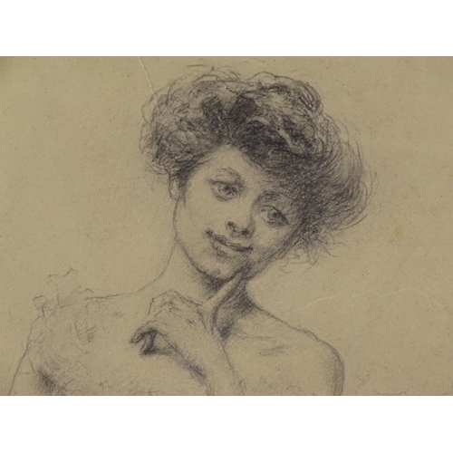 1127 - Eduard Crebassa (1822 - 1882), pencil drawing, ballet dancer, 16