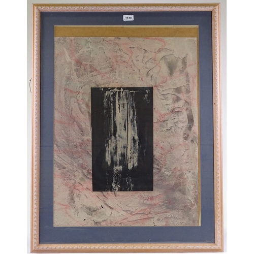 1129 - David Ryan (Australian - born 1956), mixed media on paper, abstract composition, 1993, 27