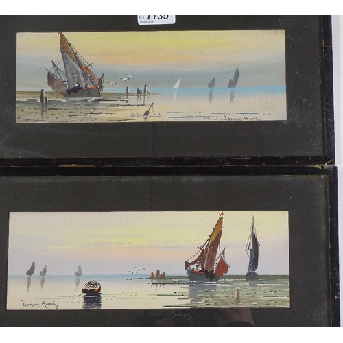 1135 - Vernon Hardy, pair of watercolours, coastal scenes, 4