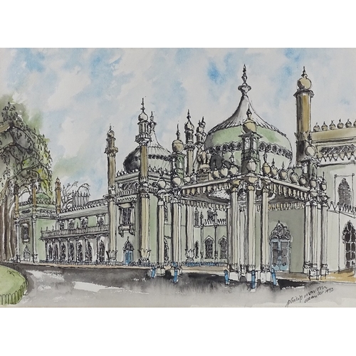 1141 - Philip Martin, watercolour / ink, Brighton Pavilion, 1972, 13