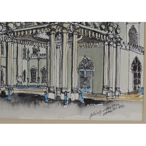 1141 - Philip Martin, watercolour / ink, Brighton Pavilion, 1972, 13