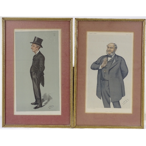 1144 - A set of 13 19th century Spy caricature prints, framed (13)