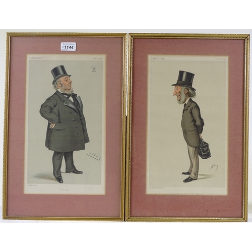 1144 - A set of 13 19th century Spy caricature prints, framed (13)