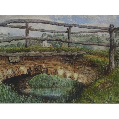 1166 - William Bowden (1880 - 1956), watercolour, old bridge, 5