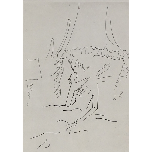 1171 - Jean Cocteau, etching, Le Bal, 1953, from an edition of 220, plate size 8.5