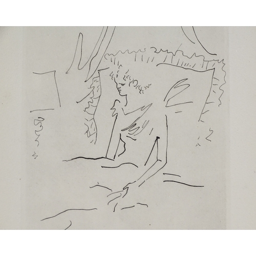 1171 - Jean Cocteau, etching, Le Bal, 1953, from an edition of 220, plate size 8.5