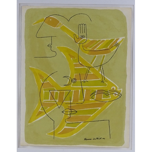 1175 - Victor Brauner, lithograph, Traces Insterstices, 1963, published for XXth Siecle, sheet size 12.5