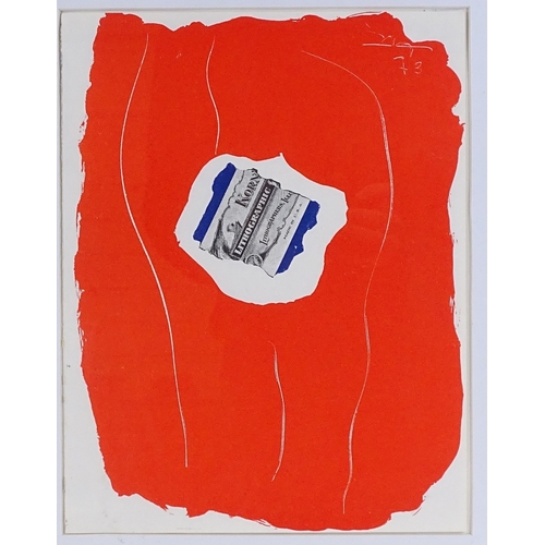 1177 - Robert Motherwell, lithograph, Tricolor, 1973, issued by XXth Siecle, sheet size 12