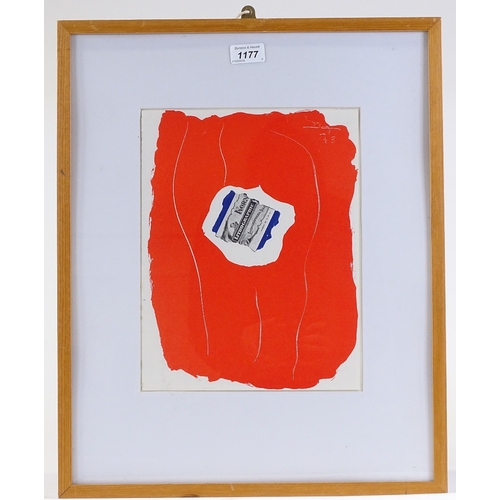 1177 - Robert Motherwell, lithograph, Tricolor, 1973, issued by XXth Siecle, sheet size 12