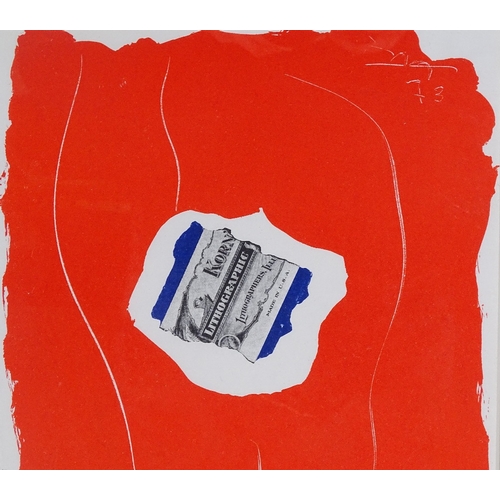 1177 - Robert Motherwell, lithograph, Tricolor, 1973, issued by XXth Siecle, sheet size 12