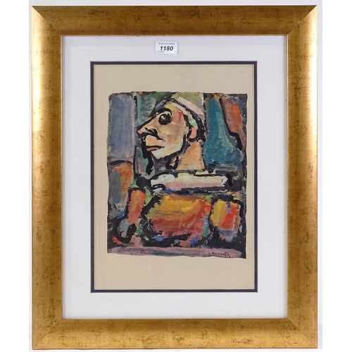 1180 - Georges Rouault, photogravure portrait, 1943, limited edition, image size 12