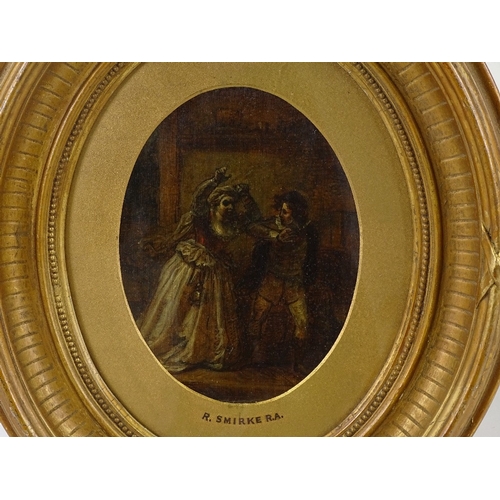 1191 - Robert Smirke (1752 - 1845), oil / ink on card, a domestic dispute, 7