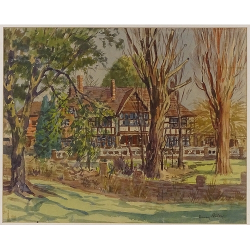 1202 - Harry Riley RI (1895 - 1966), watercolour, a country house, 14