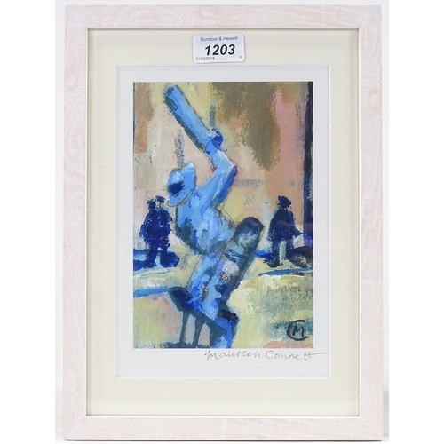 1203 - Maureen Connett, 2 prints, the spirit of cricket, signed in pencil, image 8