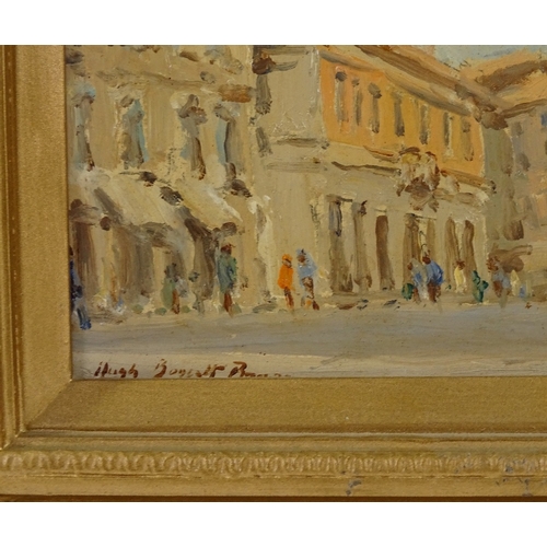 1204 - Hugh Boycott Brown, oil on board, Italian town scene Parma, 1982, 9