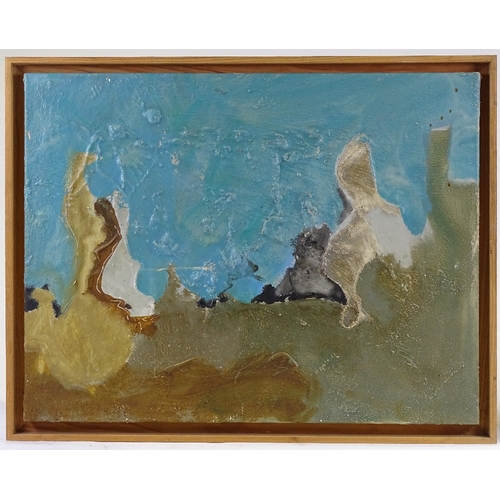 1213 - Cortez?, acrylic on canvas, the mountain men with goats, 2003, indistinctly signed verso, 20