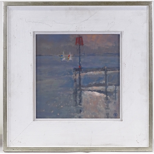 1226 - Colin Orchard, oil on board, Rye Harbour winter morning, 10