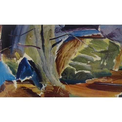 1236 - After Ivon Hitchens, colour print, abstract landscape, 14