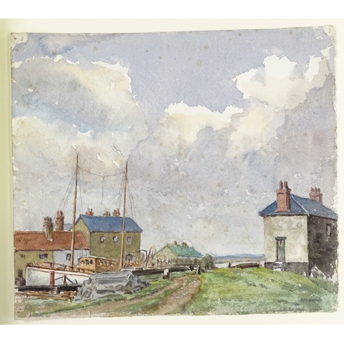 1252 - Album of mainly early to mid-20th century watercolours (50)