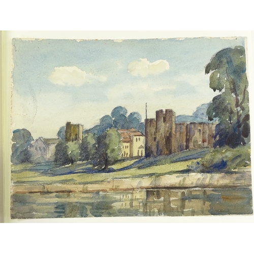 1252 - Album of mainly early to mid-20th century watercolours (50)