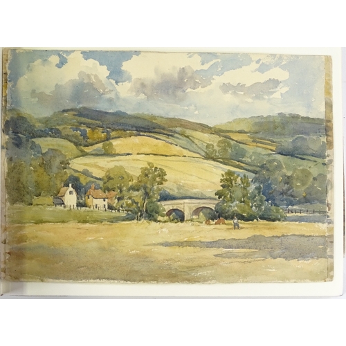 1252 - Album of mainly early to mid-20th century watercolours (50)