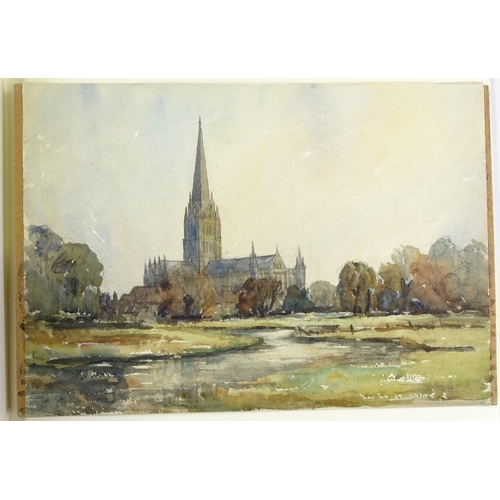 1252 - Album of mainly early to mid-20th century watercolours (50)