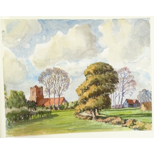 1252 - Album of mainly early to mid-20th century watercolours (50)