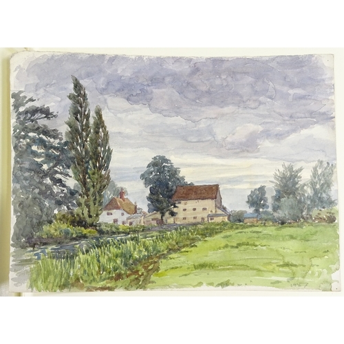 1252 - Album of mainly early to mid-20th century watercolours (50)