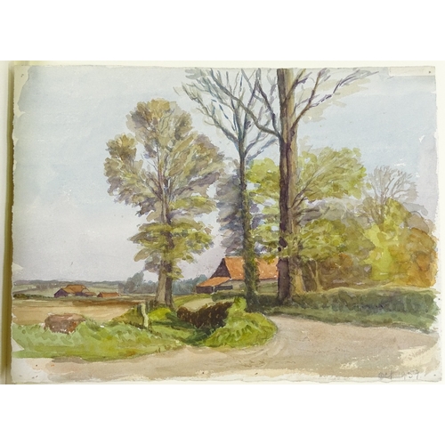 1252 - Album of mainly early to mid-20th century watercolours (50)