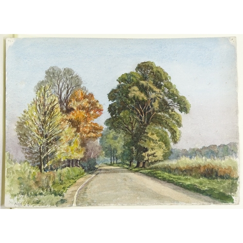 1252 - Album of mainly early to mid-20th century watercolours (50)