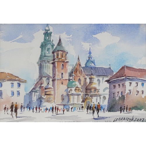 1266 - Watercolour, street scene in Prague, 6