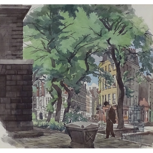 1272 - Phyllis Ginger (1907 - 2005), watercolour, exile in Soho, 11.5