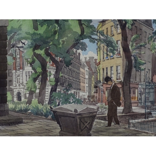 1272 - Phyllis Ginger (1907 - 2005), watercolour, exile in Soho, 11.5