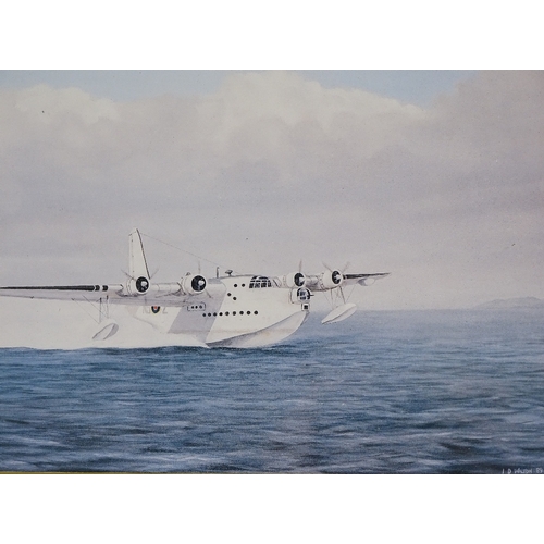 1273 - S Buckland, oil on board, Victor Tanker Mk I aircraft, 1977, and 2 aircraft prints (3)