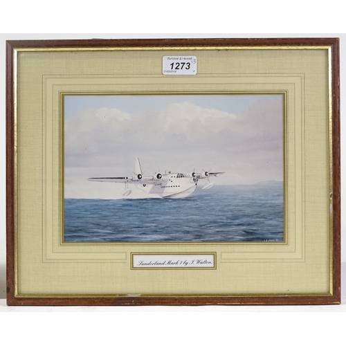 1273 - S Buckland, oil on board, Victor Tanker Mk I aircraft, 1977, and 2 aircraft prints (3)